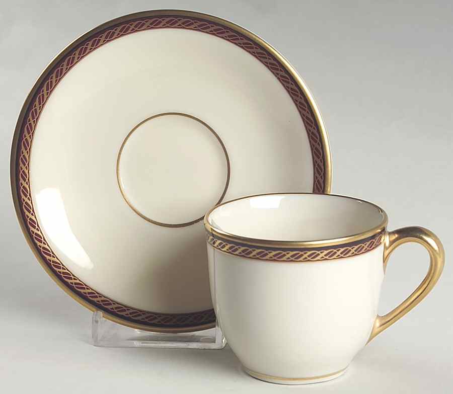 Monroe Flat Demitasse Cup & Saucer Set by Lenox-1