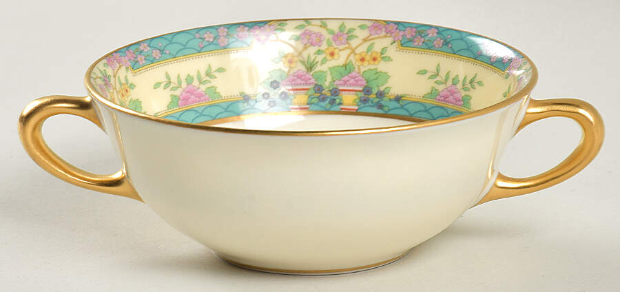 Monticello (Older Green) Flat Cream Soup Bowl by Lenox-1