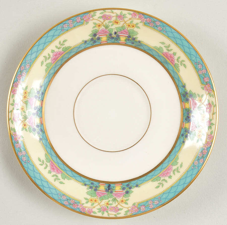 Monticello (Older Green) Saucer for Cream Soup Bowl by Lenox-1