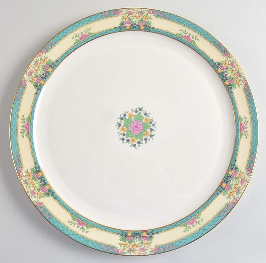 Monticello (Older Green) 12" Chop Plate (Round Platter) by Lenox-1