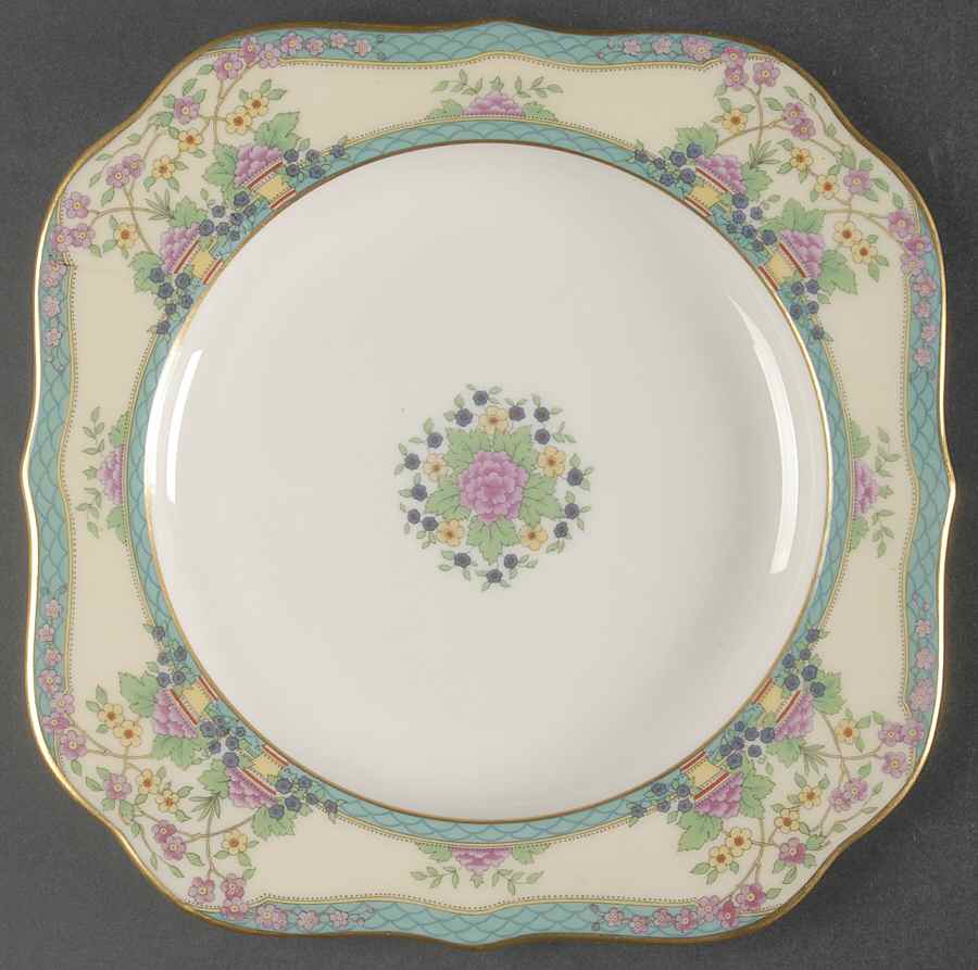 Monticello (Older Green) Square Salad Plate by Lenox-1