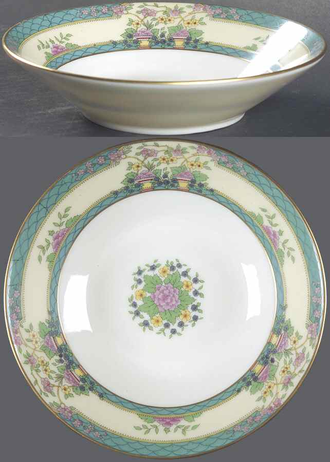 Monticello (Older Green) Fruit/Dessert (Sauce) Bowl by Lenox-1