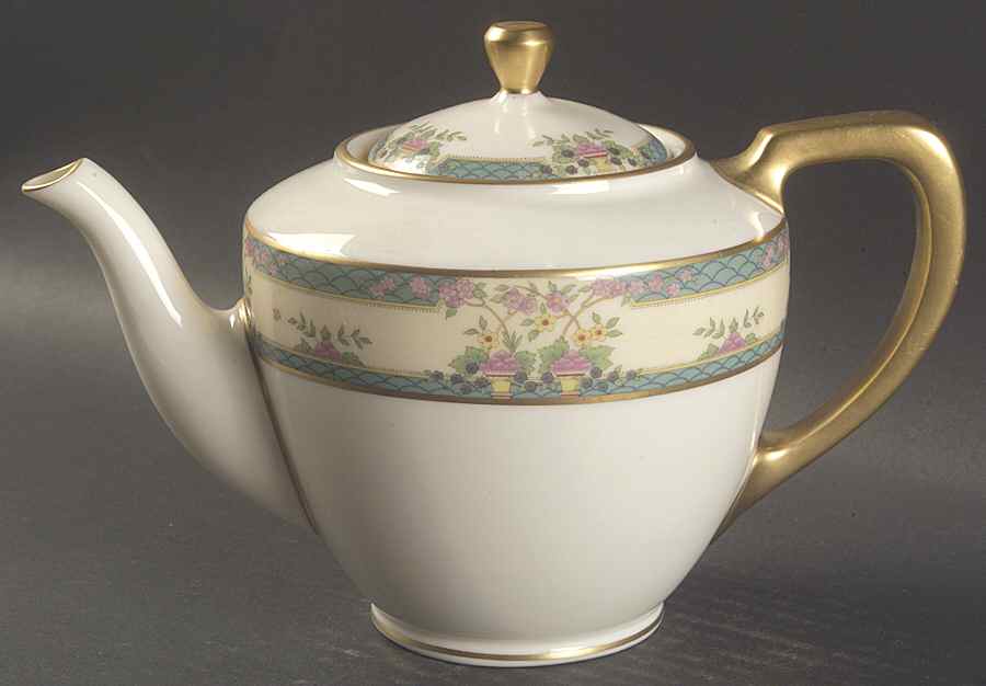 Monticello (Older Green) Shape 1961 Teapot & Lid by Lenox-1