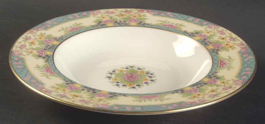 Monticello (Older Green) Rim Soup Bowl by Lenox-1