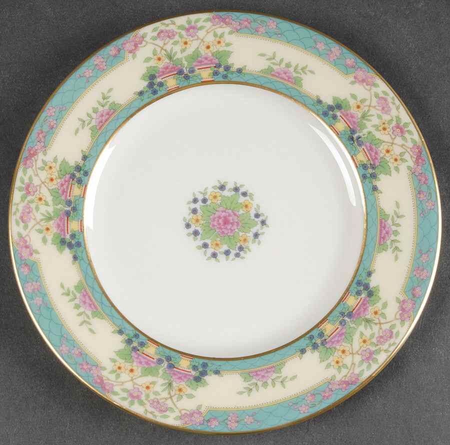 Monticello (Older Green) Dessert/Pie Plate by Lenox-1