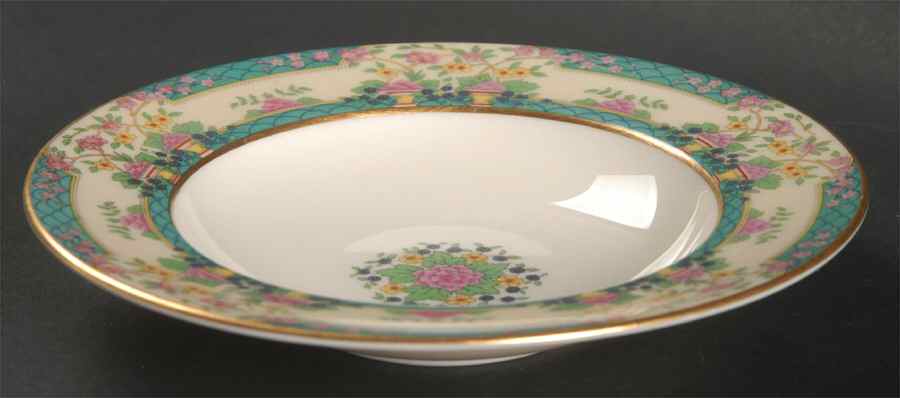 Monticello (Older Green) Rim Fruit/Dessert (Sauce) Bowl by Lenox-1