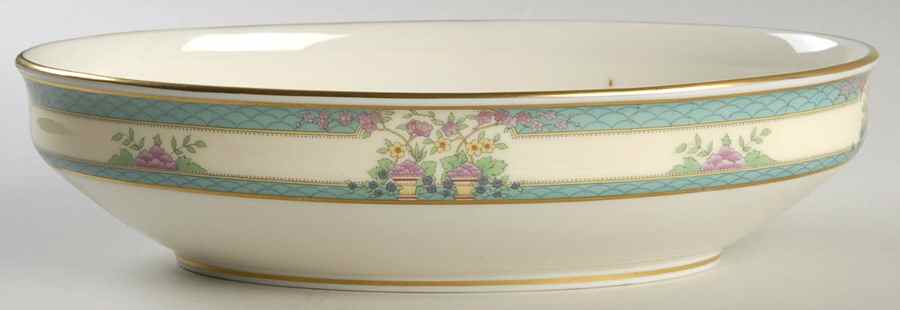 Monticello (Older Green) 9" Oval Vegetable Bowl by Lenox-1