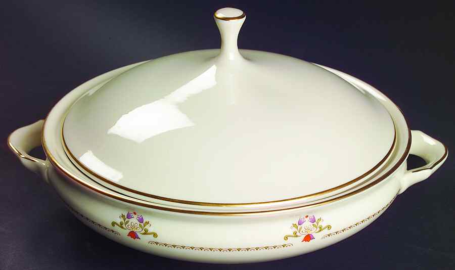 Monticello Orange (Newer) Round Covered Vegetable by Lenox-1