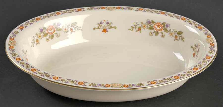 Monticello Orange (Newer) 9" Oval Vegetable Bowl by Lenox-1