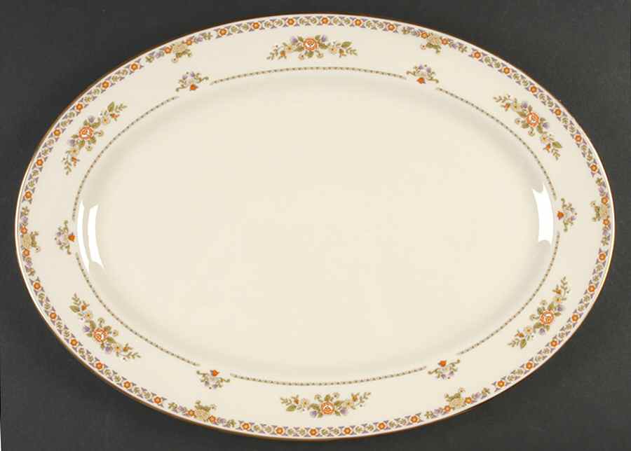 Monticello Orange (Newer) 16" Oval Serving Platter by Lenox-1