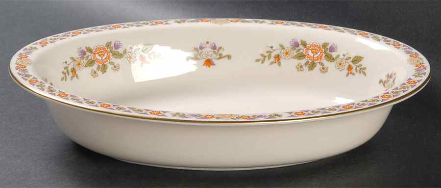 Monticello Orange (Newer) 8" Oval Vegetable Bowl by Lenox-1