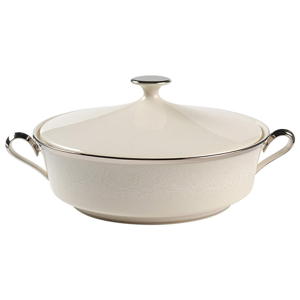 Moonspun Round Covered Vegetable by Lenox-1