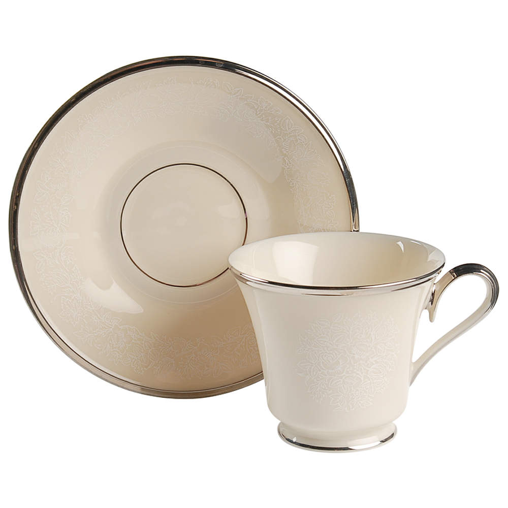 Moonspun Footed Cup & Saucer Set by Lenox-1