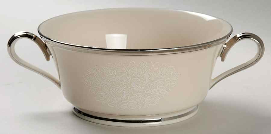 Moonspun Footed Cream Soup Bowl by Lenox-1