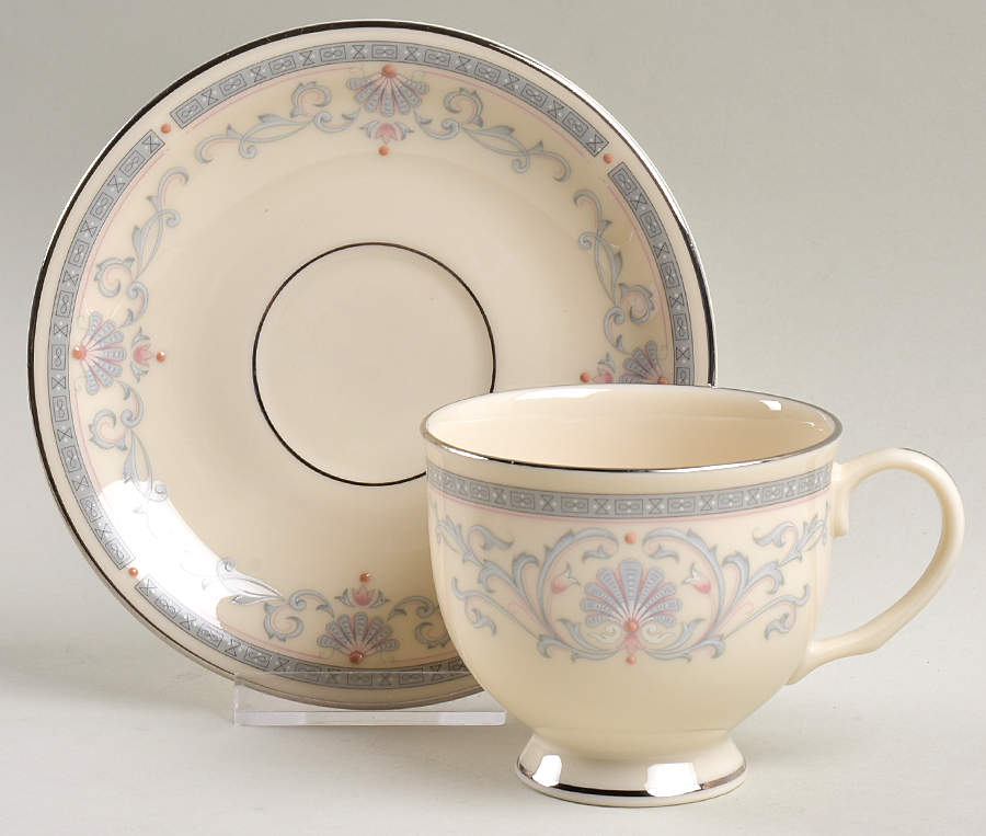 Mt. Vernon Footed Cup & Saucer Set by Lenox-1