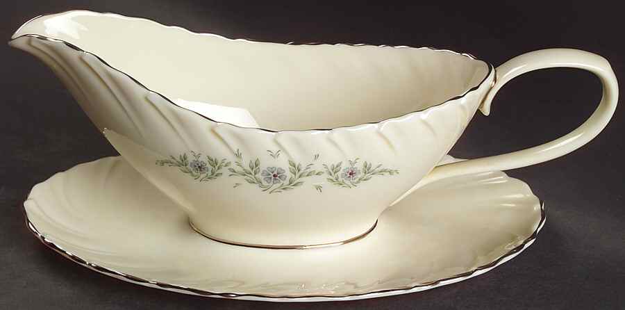 Musette Gravy Boat with Attached Underplate by Lenox-1