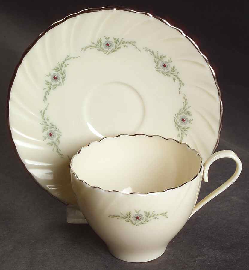 Musette Flat Demitasse Cup & Saucer Set by Lenox-1