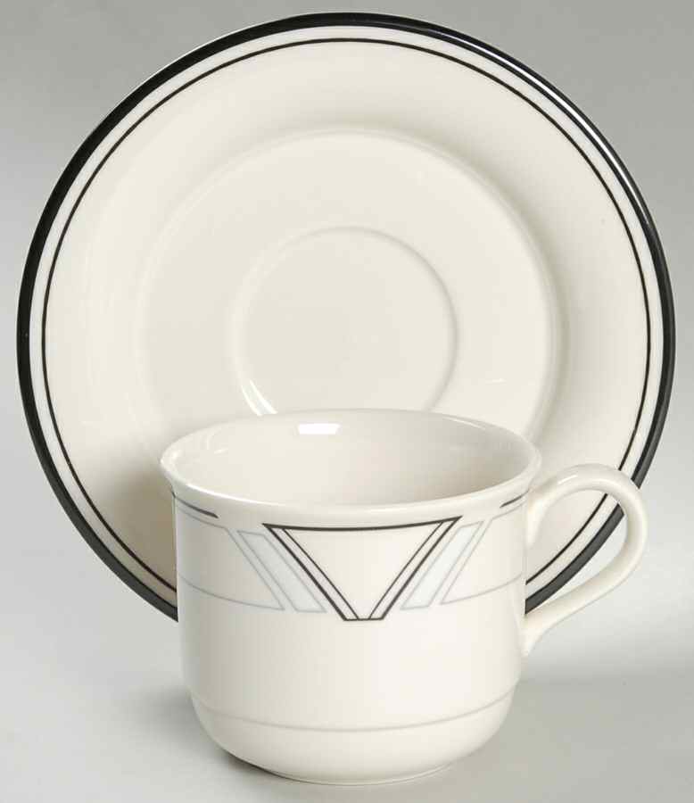Natural Accent Slate Flat Cup & Saucer Set by Lenox-1