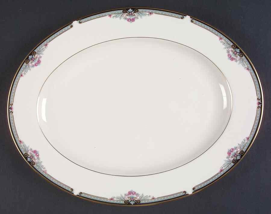 Newbury Square 15" Oval Serving Platter by Lenox-1