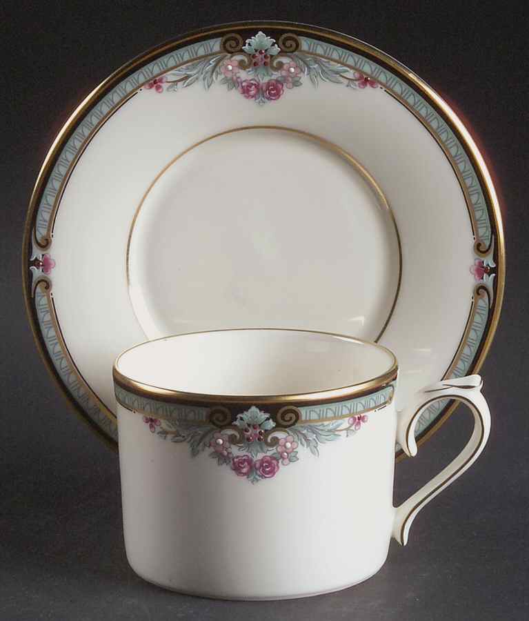 Newbury Square Flat Cup & Saucer Set by Lenox-1