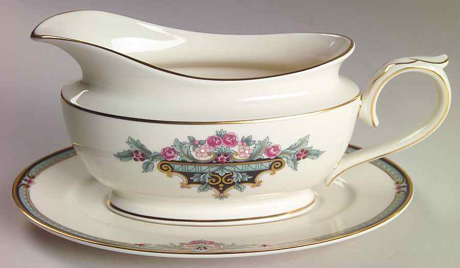Newbury Square Gravy Boat & Underplate by Lenox-1