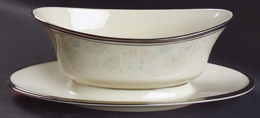 Nicole Gravy Boat with Attached Underplate by Lenox-1