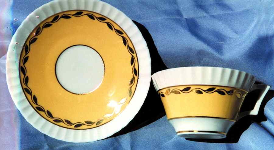 Lonsdale Yellow Flat Cup & Saucer Set by Lenox-1