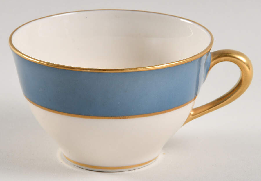 O46D Turquoise and Grey (Smooth) Flat Cup by Lenox-1