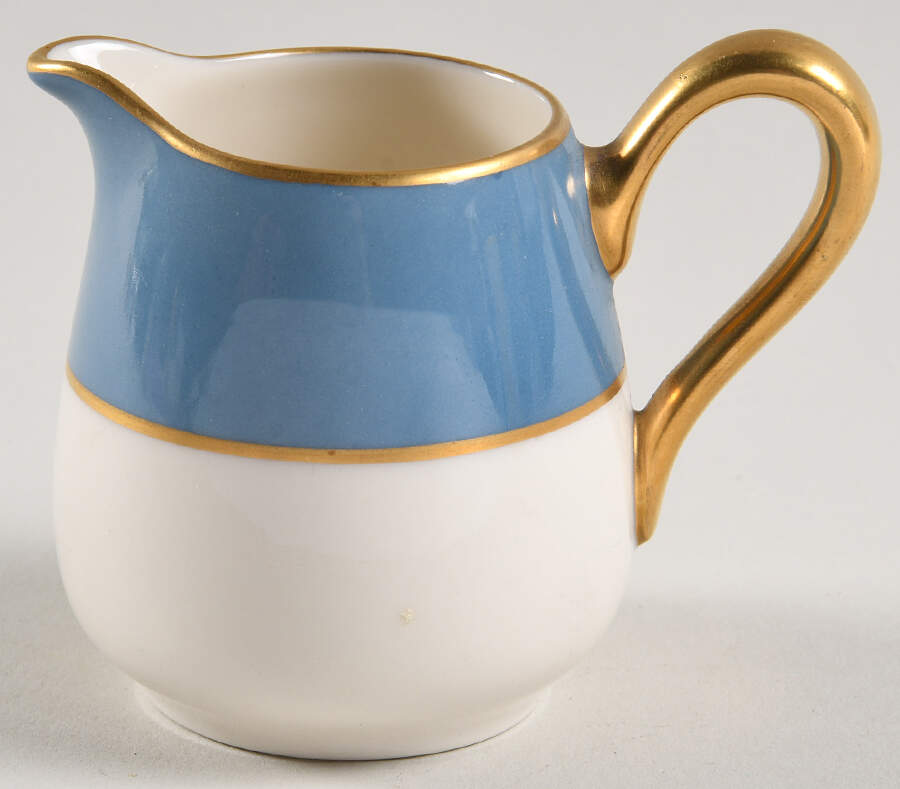 O46D Turquoise and Grey (Smooth) Breakfast Creamer by Lenox-1