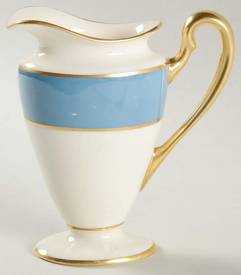 O46D Turquoise and Grey (Smooth) Shape 744 Creamer by Lenox-1