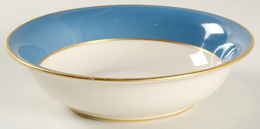 O46D Turquoise and Grey (Smooth) Coupe Cereal Bowl by Lenox-1