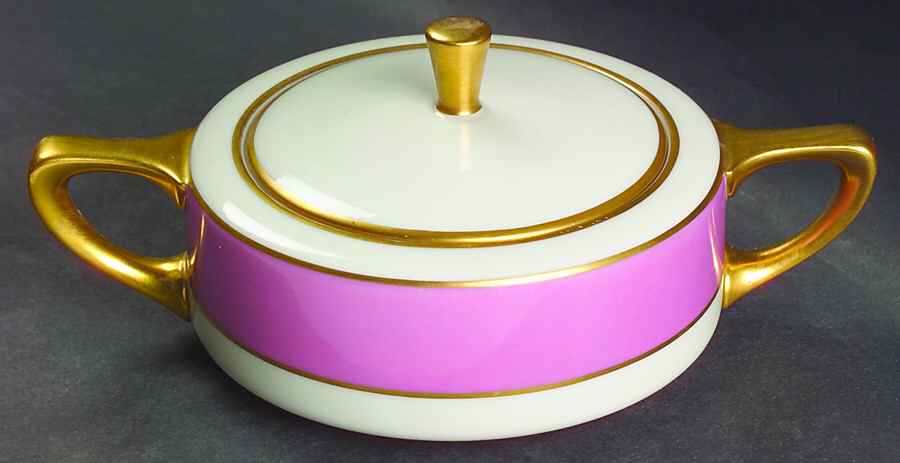 O46F Mauve Sugar Bowl & Lid by Lenox-1