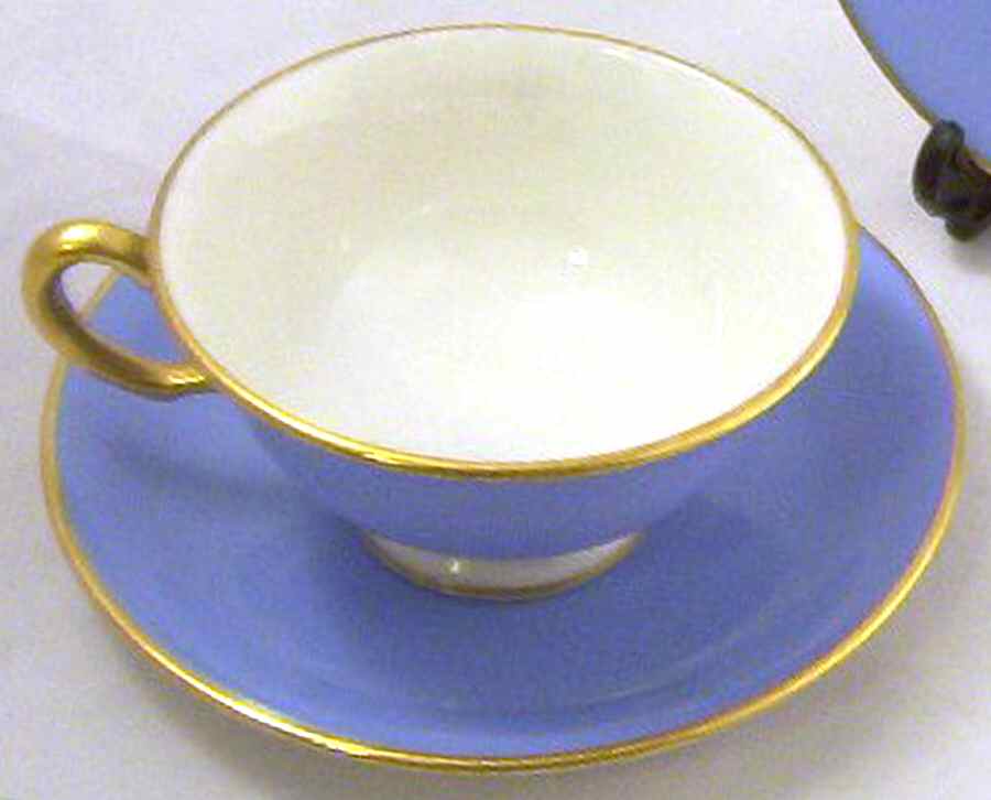 O46X17-1 Dawn Blue Footed Cup & Saucer Set by Lenox-1