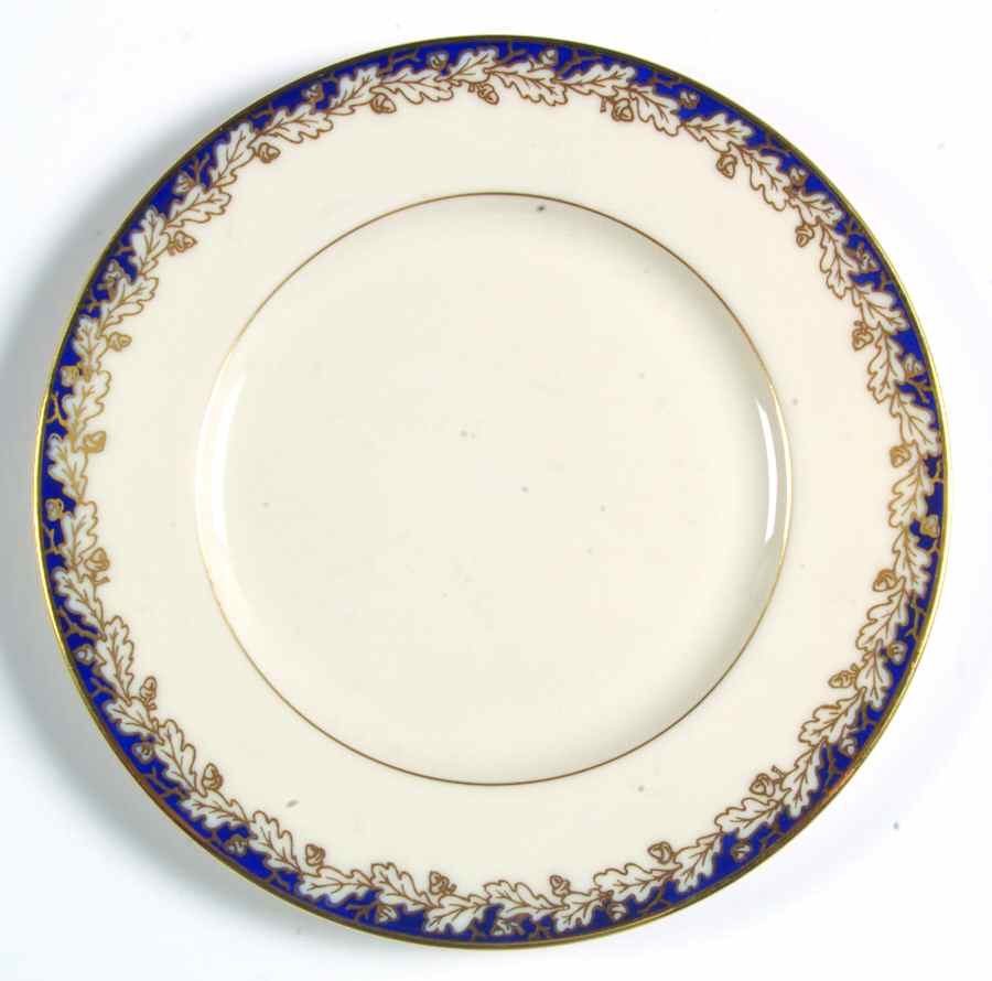Oakleaf Cobalt Blue (All Cream) Dessert/Pie Plate by Lenox-1