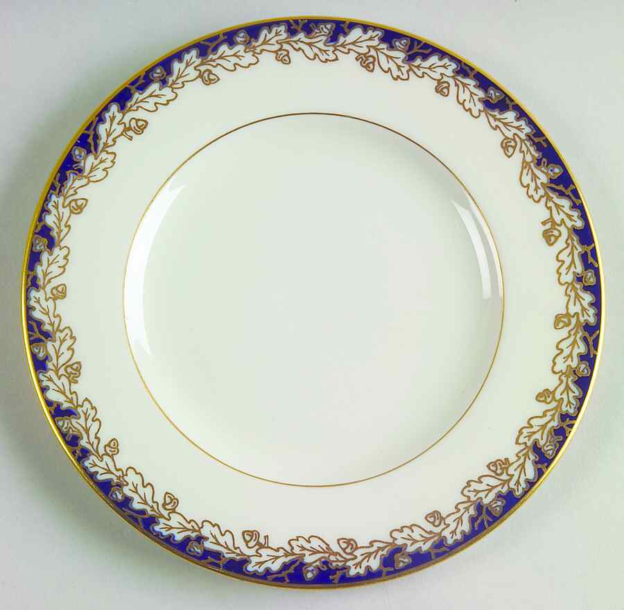 Oakleaf Cobalt Blue (All Cream) Bread & Butter Plate by Lenox-1