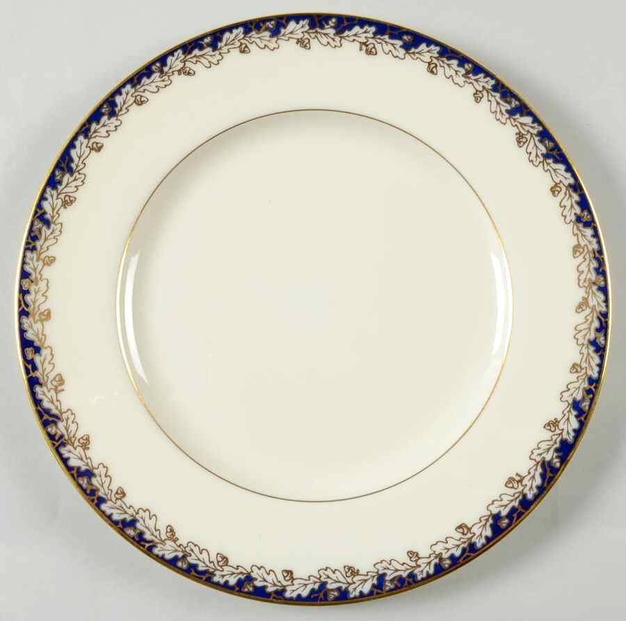 Oakleaf Cobalt Blue (All Cream) Luncheon Plate by Lenox-1