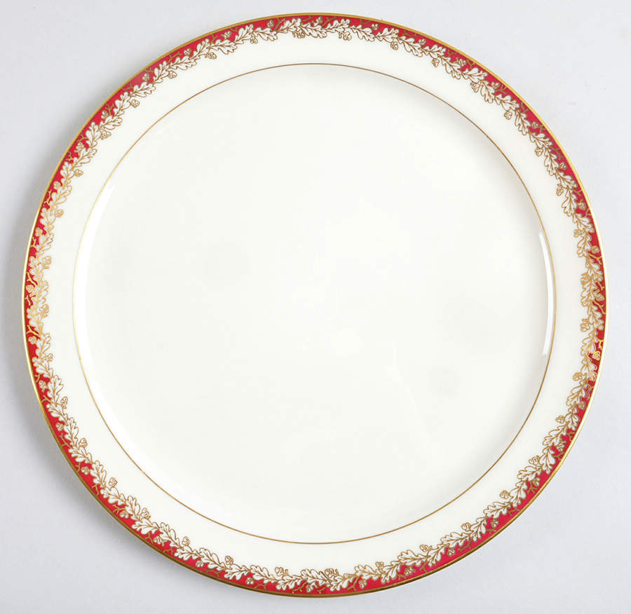 Oakleaf Maroon 12" Chop Plate (Round Platter) by Lenox-1
