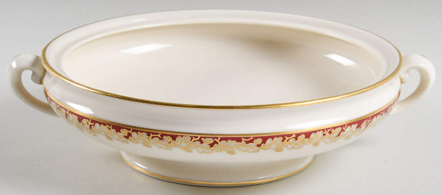 Oakleaf Maroon Round Vegetable No Lid by Lenox-1