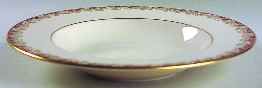 Oakleaf Maroon Rim Soup Bowl by Lenox-1