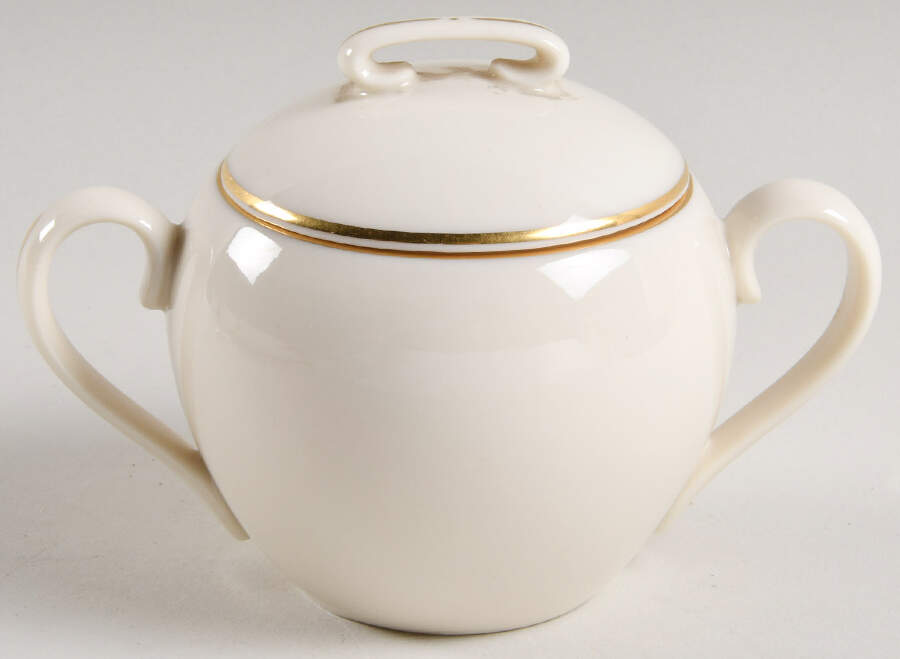 Olympia Gold Sugar Bowl & Lid by Lenox-1