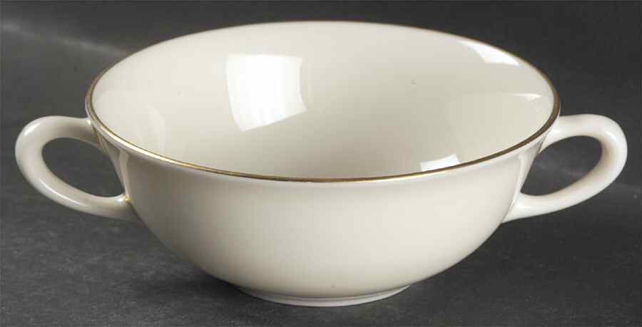 Olympia Gold Flat Cream Soup Bowl by Lenox-1