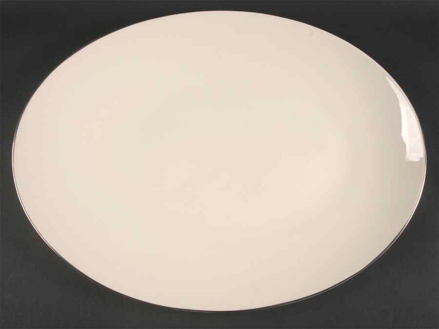 Olympia Platinum 17" Oval Serving Platter by Lenox-1