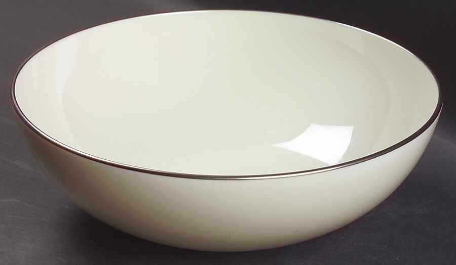 Olympia Platinum 9" Round Vegetable Bowl by Lenox-1