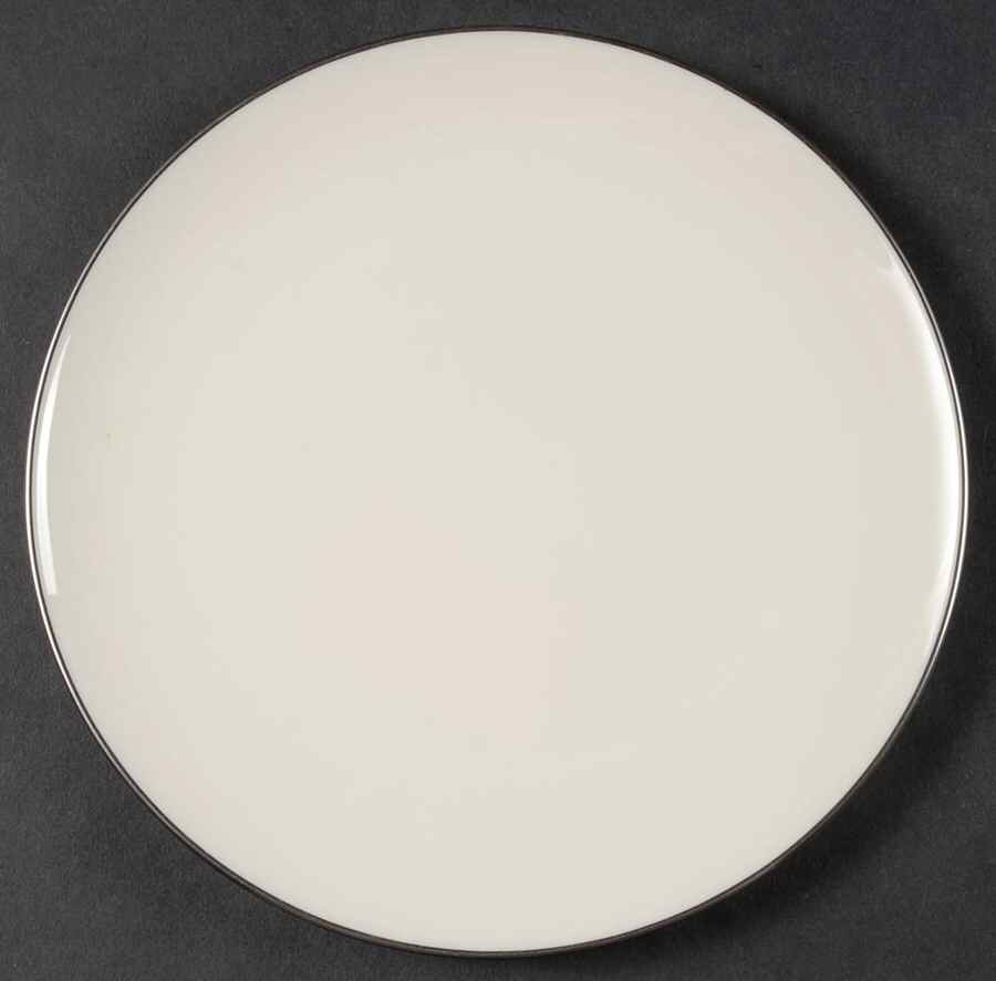 Olympia Platinum Dessert Plate/Cream Soup Saucer for Flat Bowl by Lenox-1