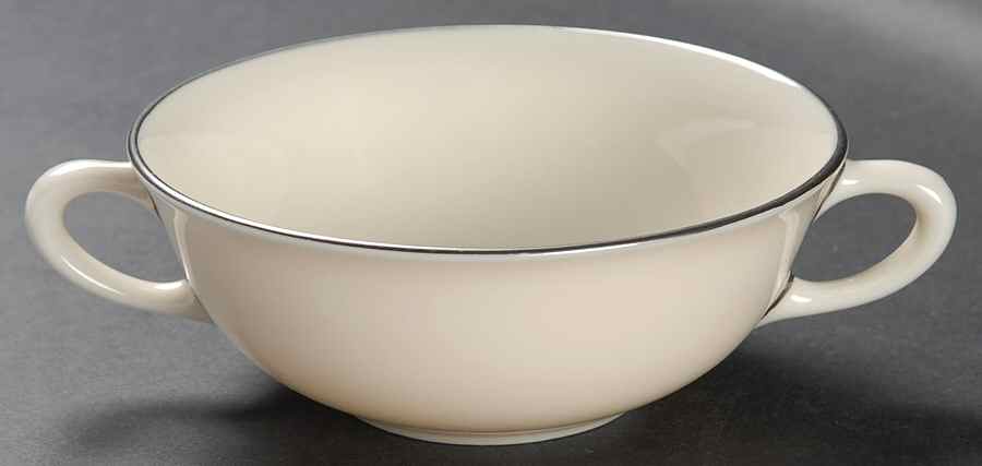 Olympia Platinum Flat Cream Soup Bowl by Lenox-1