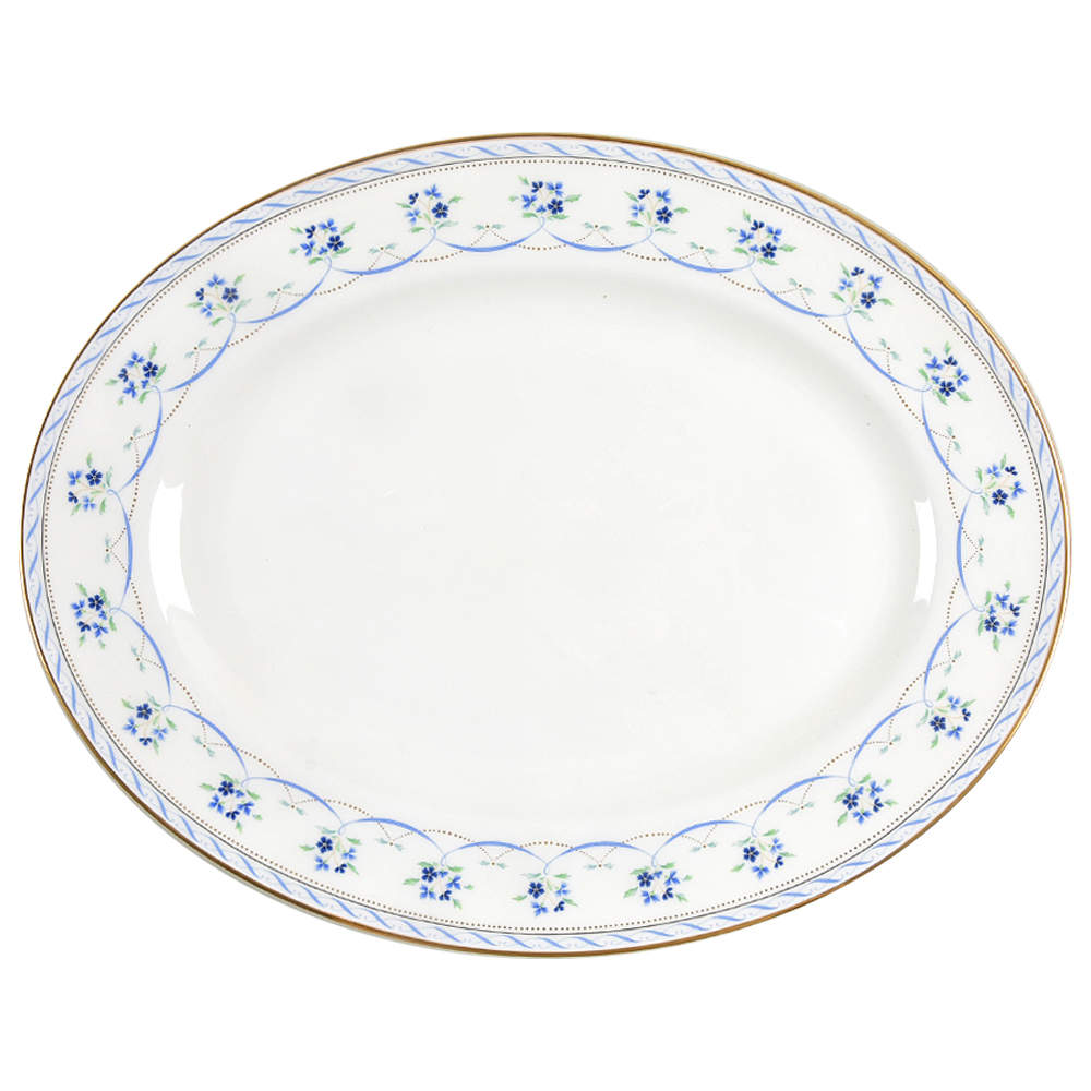 Orleans Blue 13" Oval Serving Platter by Lenox-1