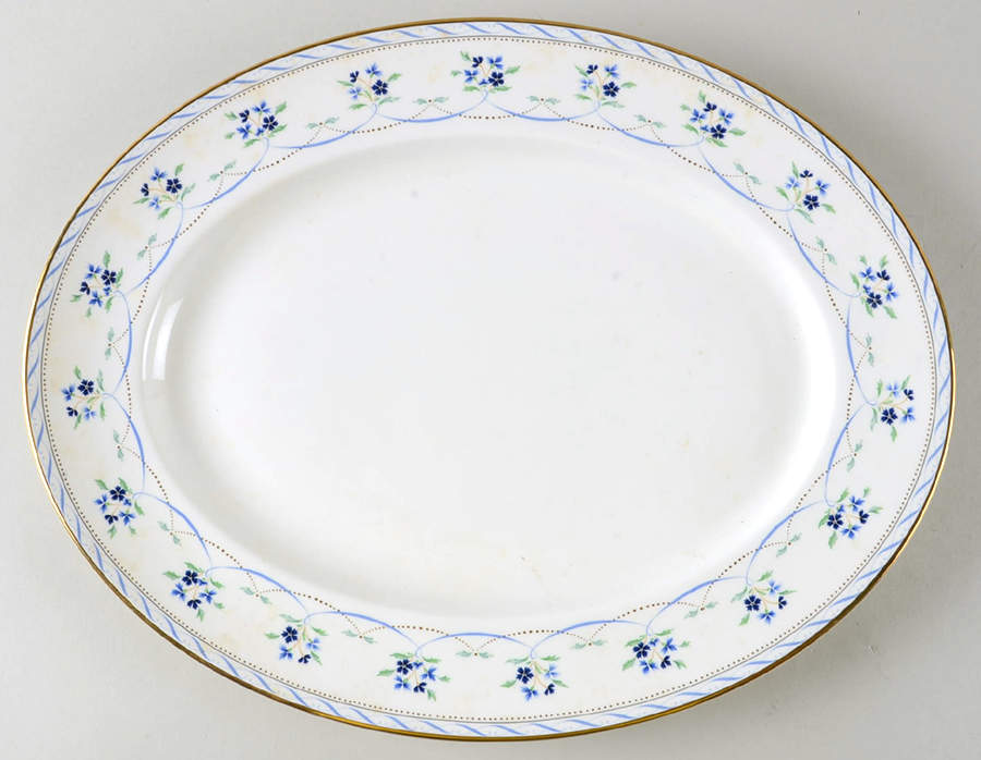 Orleans Blue 15" Oval Serving Platter by Lenox-1