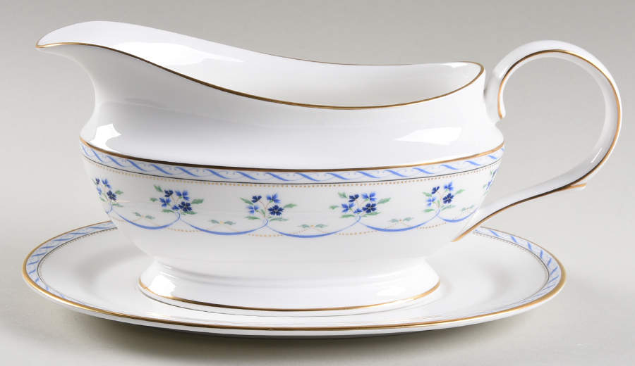Orleans Blue Gravy Boat & Underplate by Lenox-1