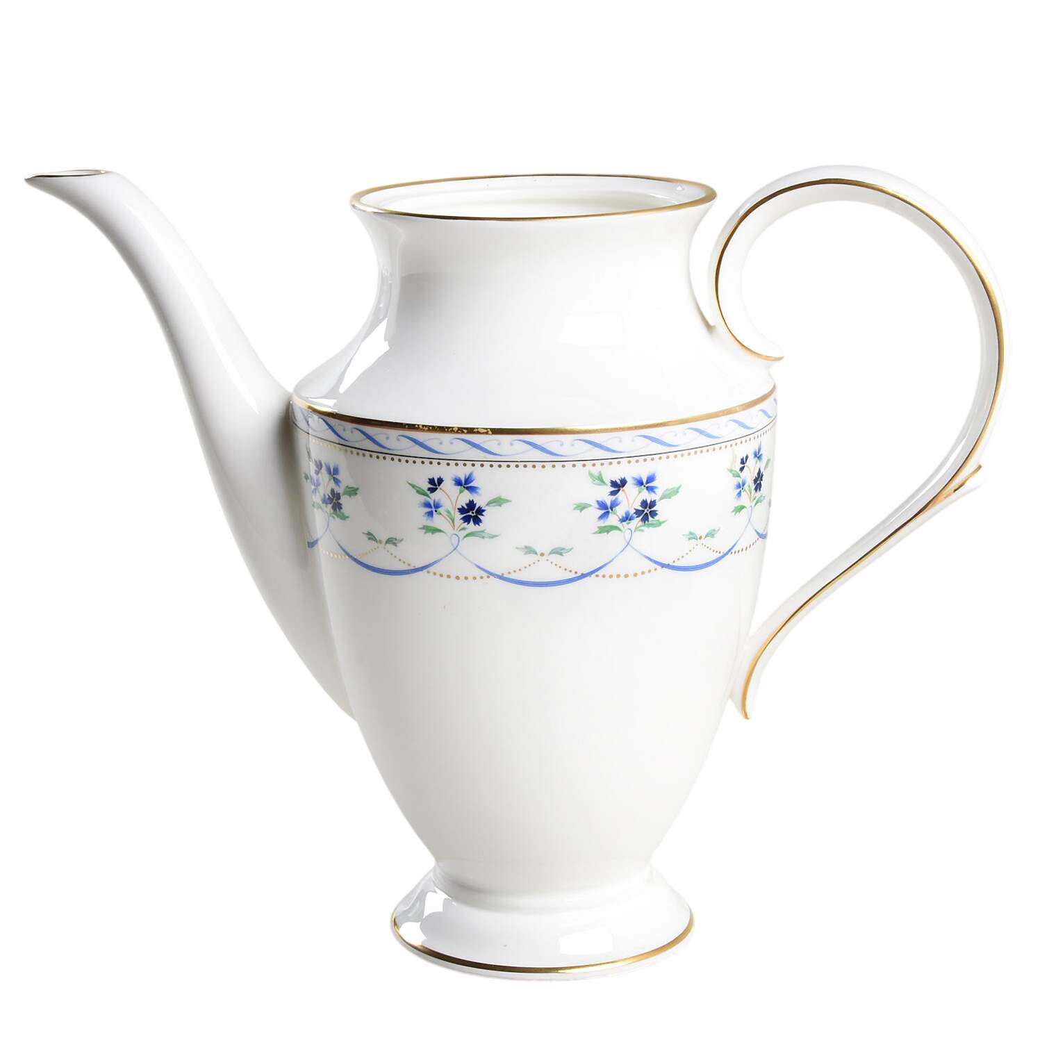 Orleans Blue Coffee Pot No Lid by Lenox-1