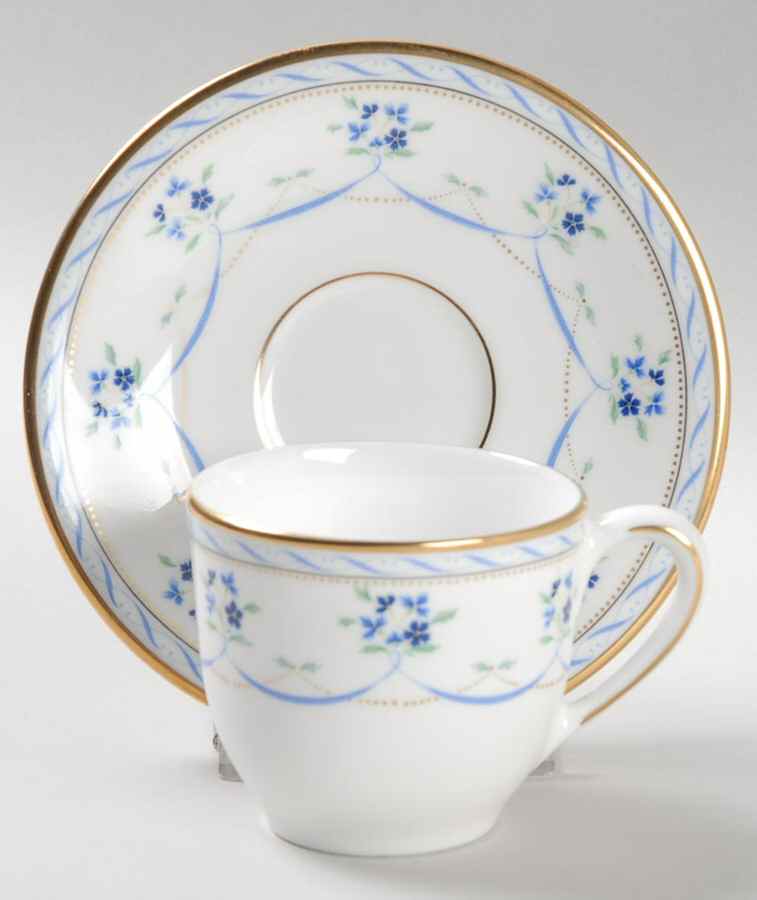 Orleans Blue Flat Demitasse Cup & Saucer Set by Lenox-1